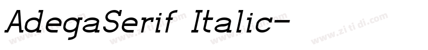 AdegaSerif Italic字体转换